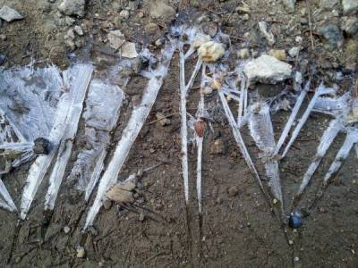 Разрушение бетона кристаллами льда